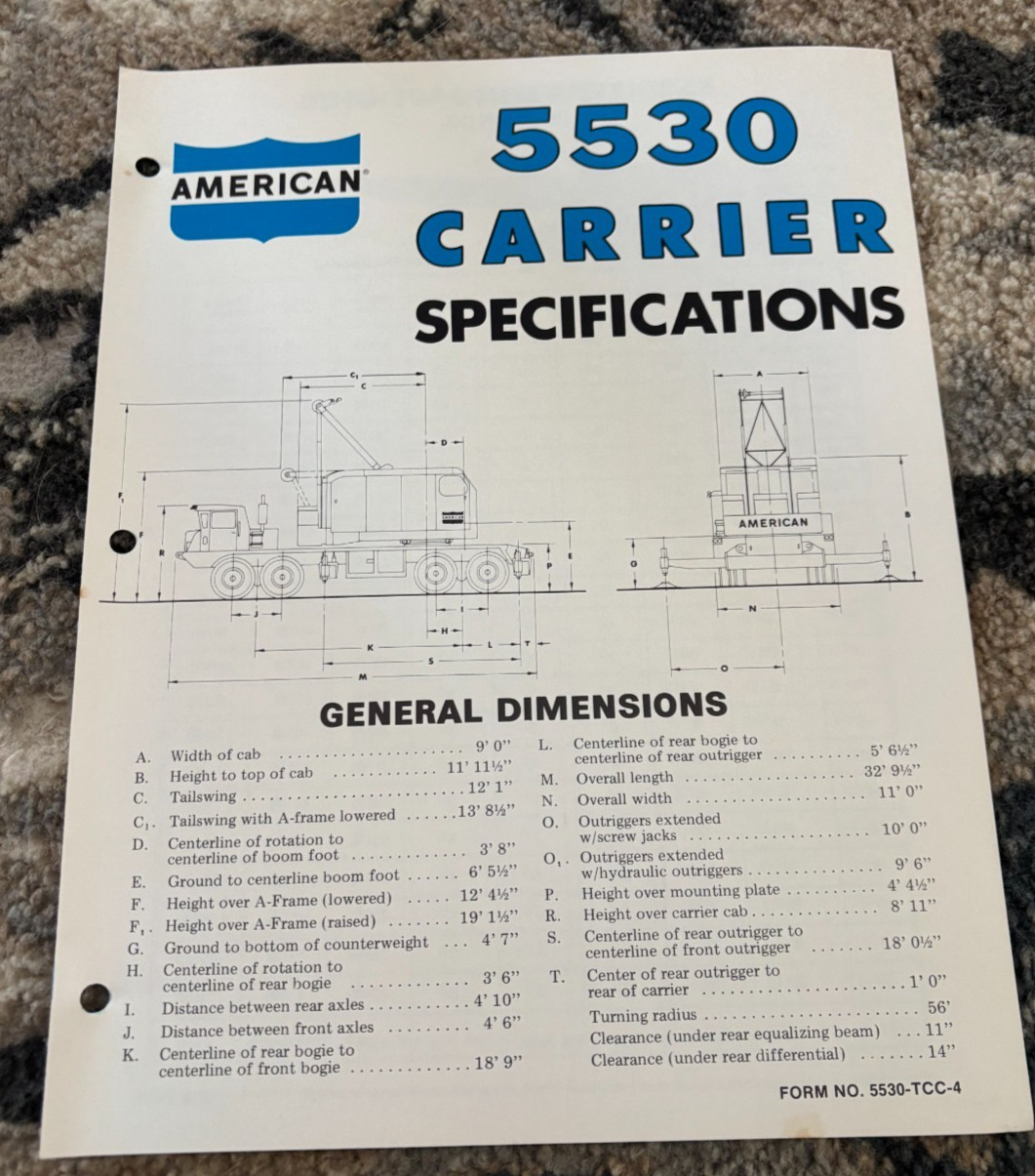 American 5530 Carrier Specifications Brochure AMIL25