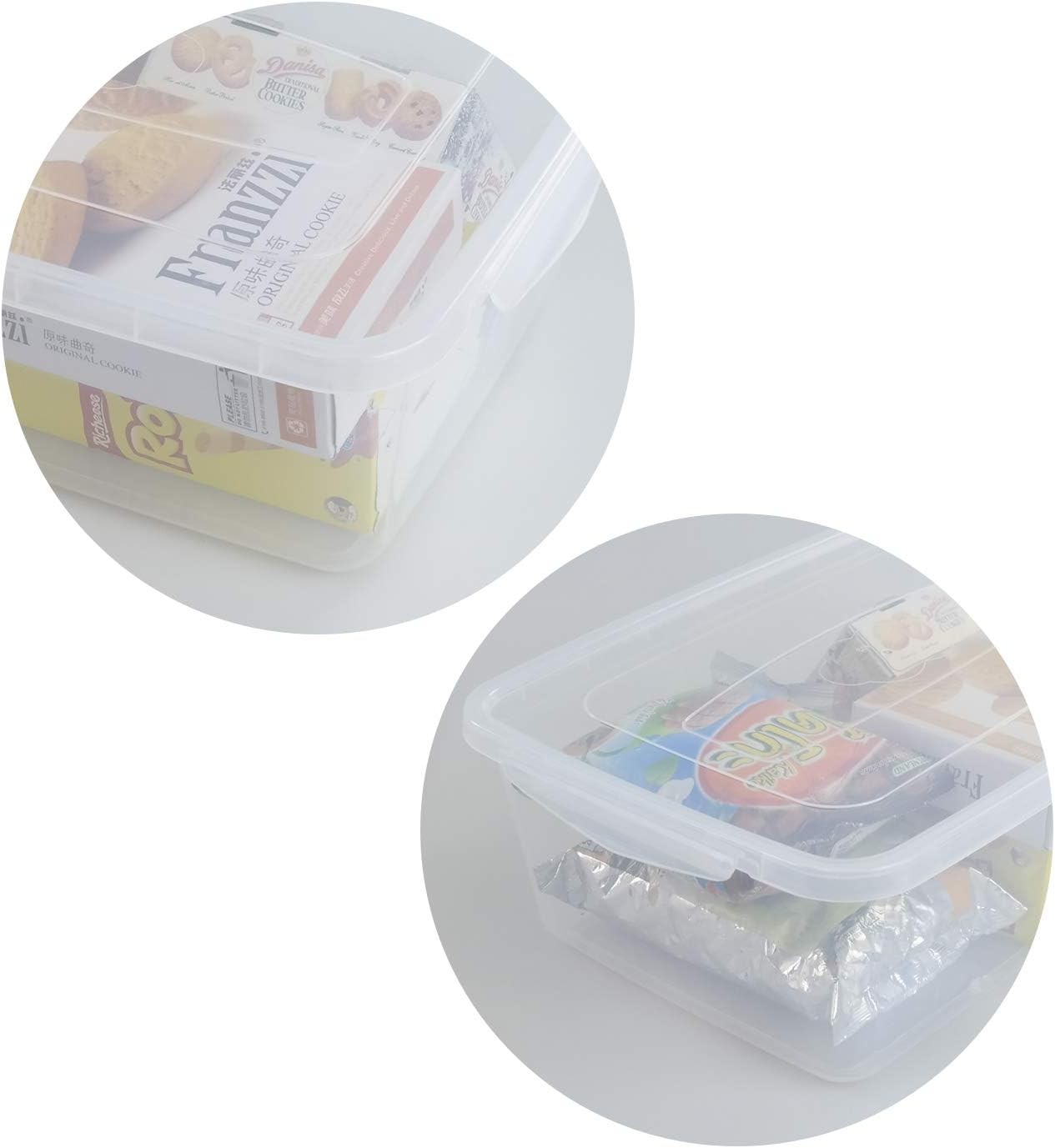 14 Quart Clear Storage Bin Plastic Latching Box/Container W/ Lid Shoe Boxes Set