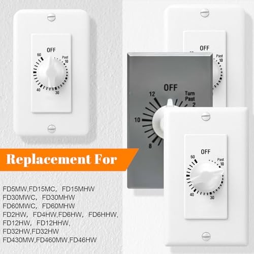 6 Pcs Timer Switch Knob Replacement - Timer Knob Compatible Spring Wound