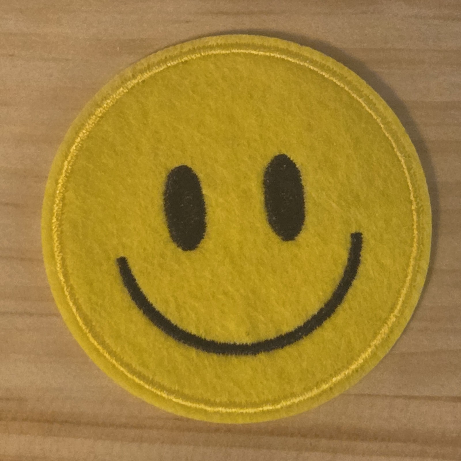 Smiley /Smile/ Smiling Face Embroidered Iron On Patch  2.25" x 2.25"