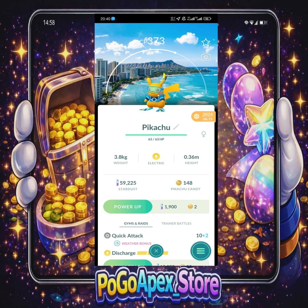 Shiny Pikachu World Championships 2024 Background Hawai - Registered 20k dust