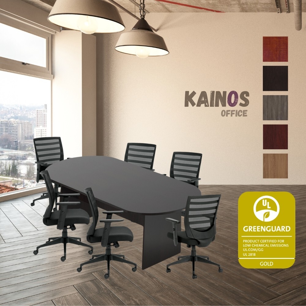 GOF 8FT Conference Table w/ 6 Ergonomic Chairs (G11921B), Modern Office Room Set