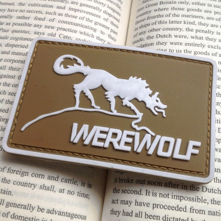 Tactical WEREWOLF USA ARMY Military 3D PVC PATCH Hook Loop BADGE
