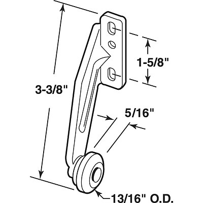 CRL R7148 Left Hand Drawer Track Roller