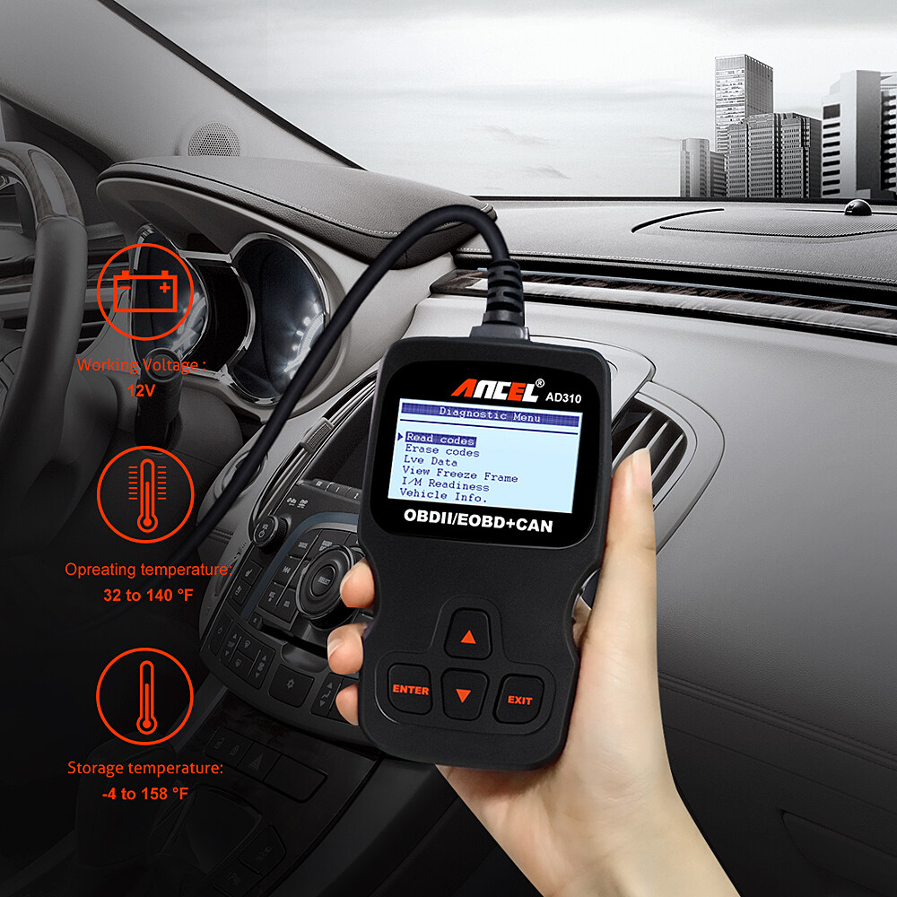 Automotive OBD2 Scanner Code Reader Check Engine Fault Diagnose Tool Ancel AD310
