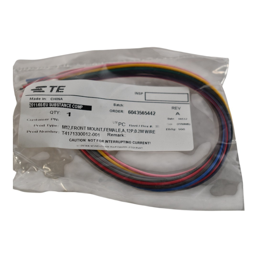 NEW TE Connectivity T4171230012-001 Circular Cable Assembly Unshielded 0.66' (20