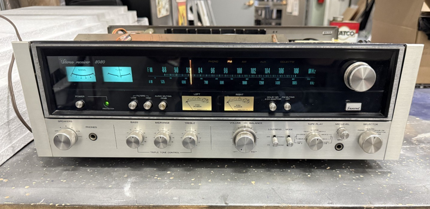 Vintage Sansui 8080 Stereo Receiver Amplifier
