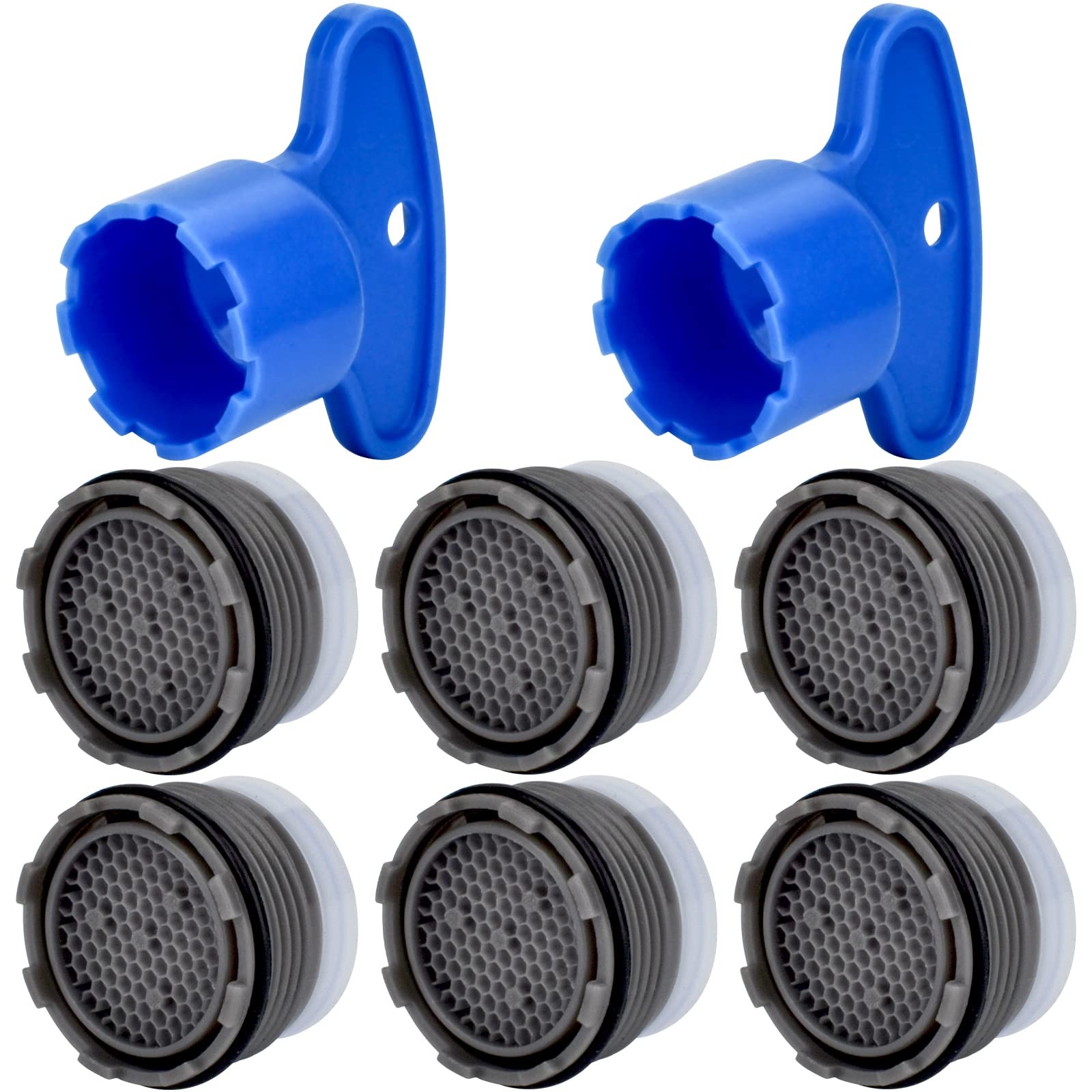 6 Pieces Faucet Aerators with Faucet Aerator Removal Tool 18.5 mm Water Savin...
