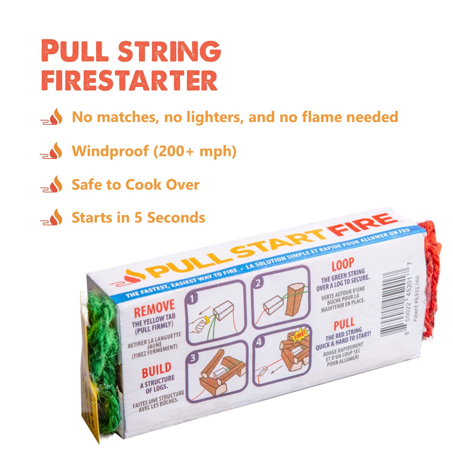3 Pack White Solid Fire Fuel Quick Fire Starter Waterproof Windproof