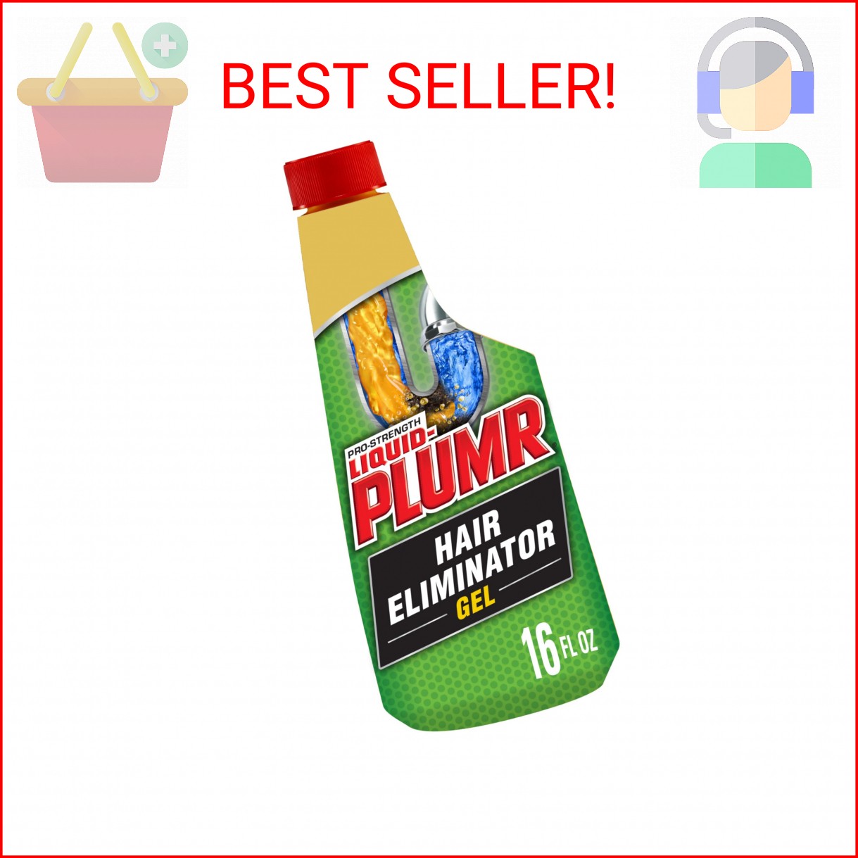Liquid-Plumr Pro-Strength Hair Eliminator Gel Clog Remover, Hair Clog Remover an