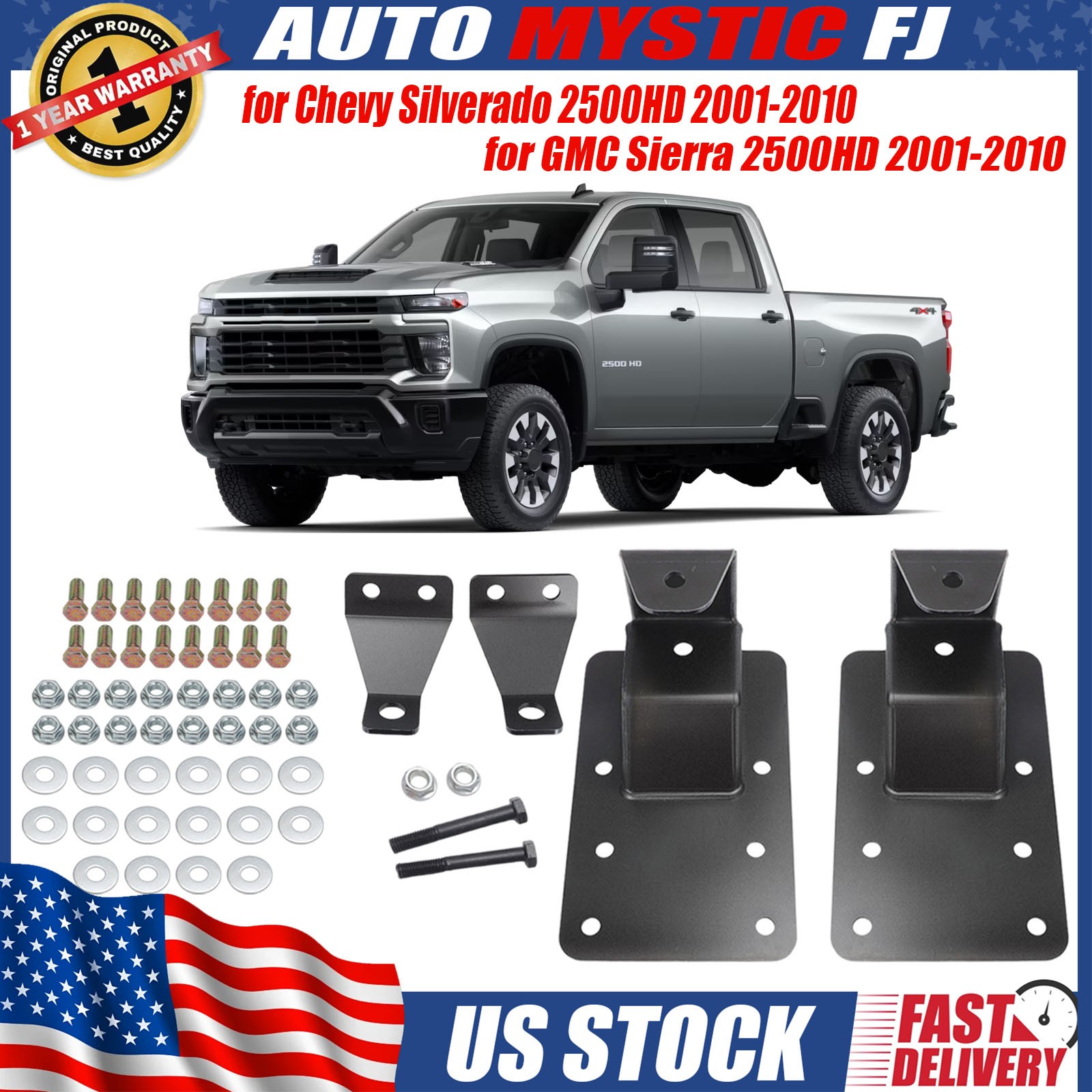 Rear Leaf Spring Hanger for Chevy Silverado 2500HD |GMC Sierra 2500HD 2001-2010