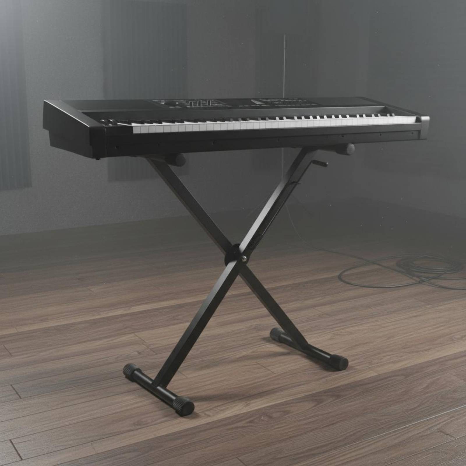 X-Shaped Frame Keyboard Stand Locking Straps Double X Keyboard for Stage,