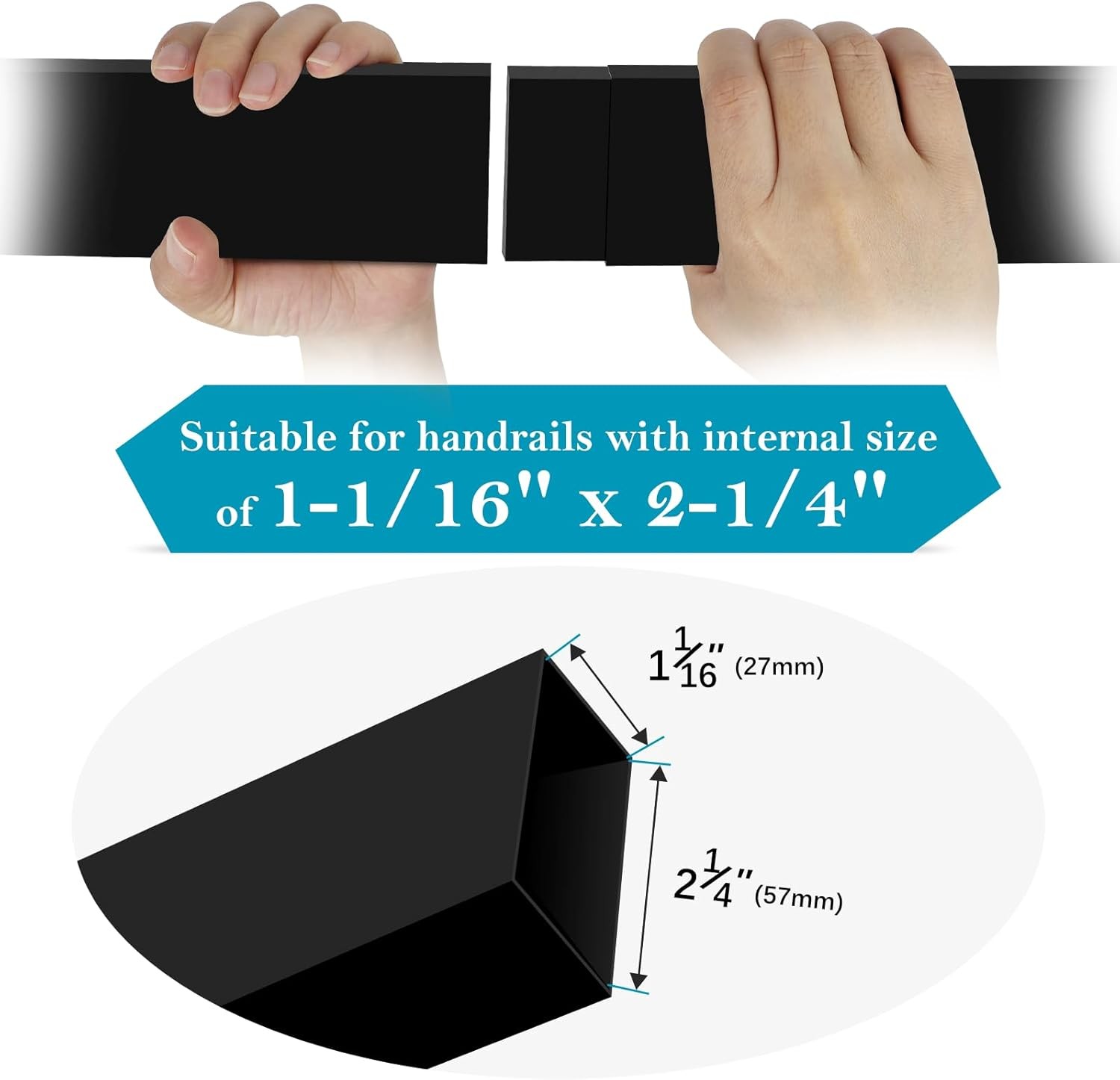10 Pack Black Extension Handrail Connector, 10 x Connector
