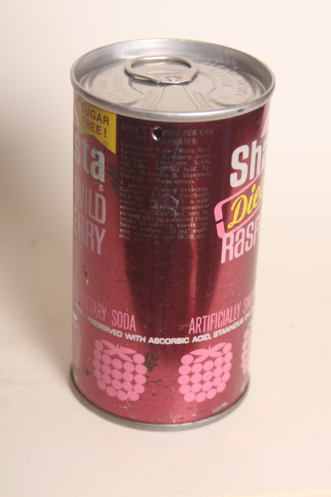 Shasta Diet Wild Raspberry soda can - 12oz