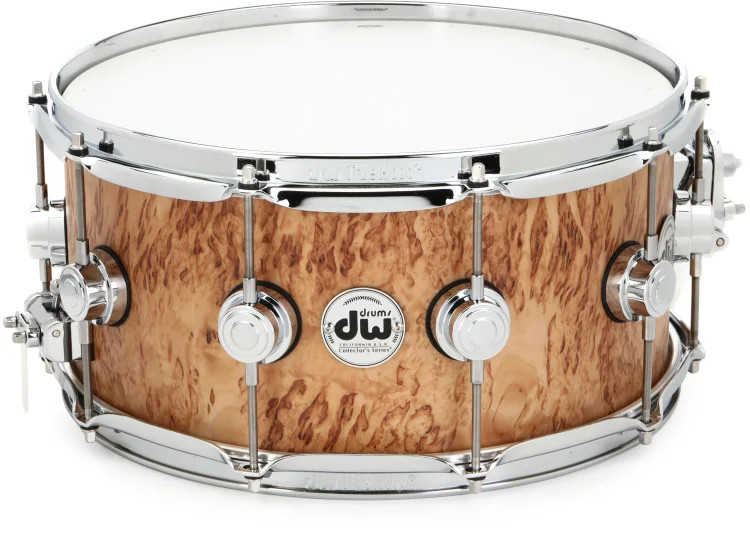 DW Collector's Series Exotic Snare Drum - 6.5 inches x 14 inches, Natural Hard