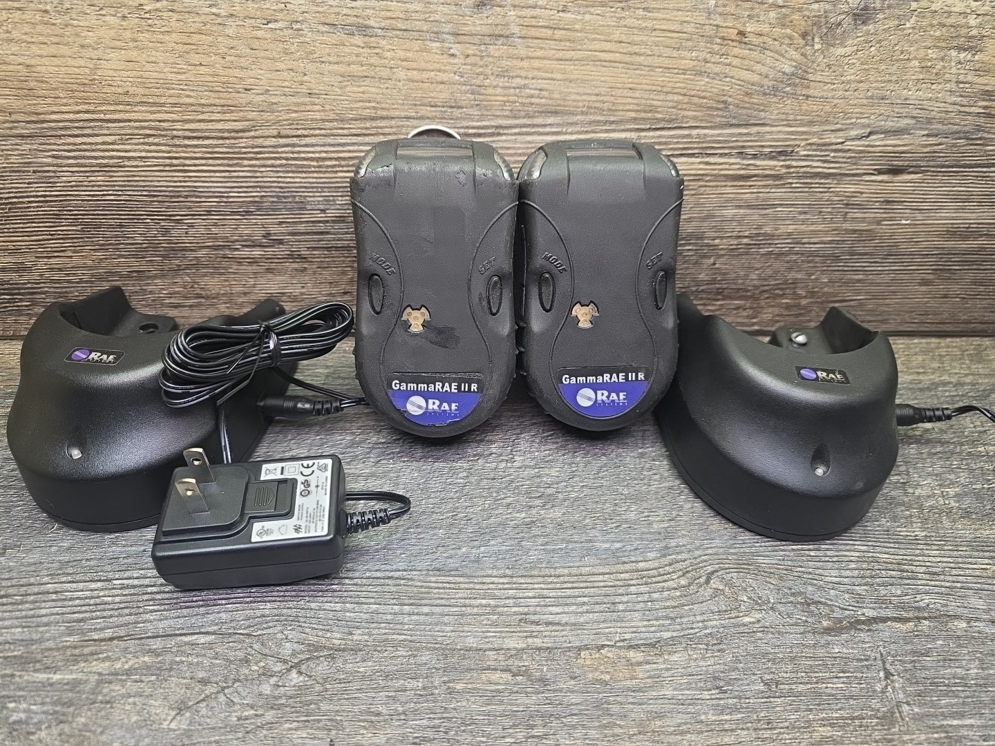 Lot of 2 GammaRAE II R Radiation Detectors + Charging Cradle Prm-3041