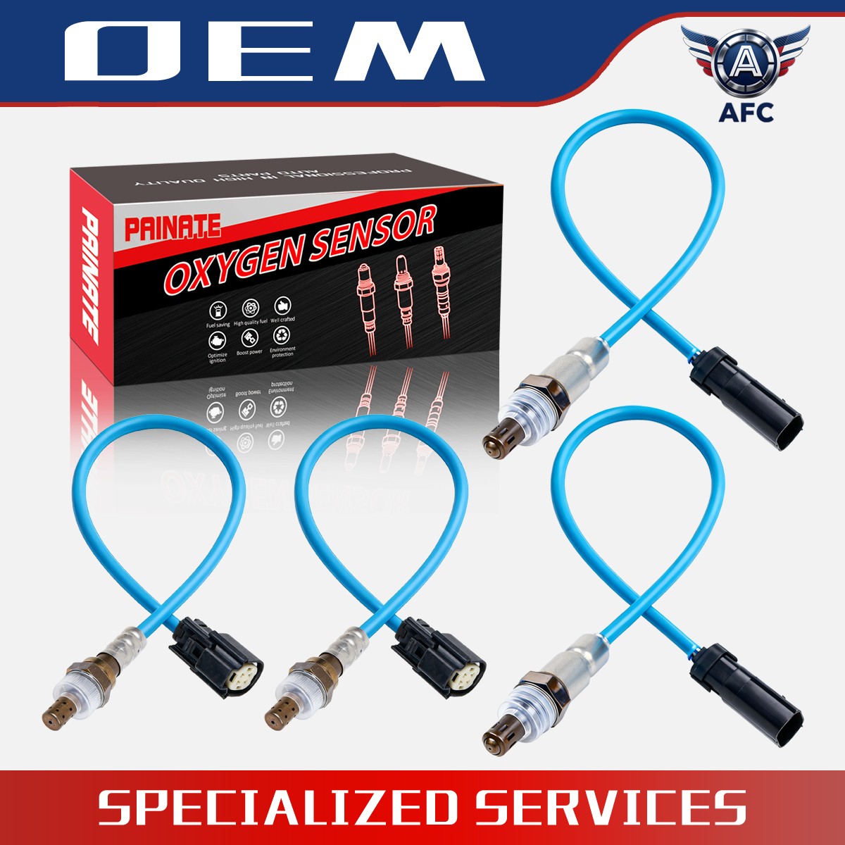 4X OEM Up+Downstream Oxygen Sensor Fits Ford F-150 Explorer Edge