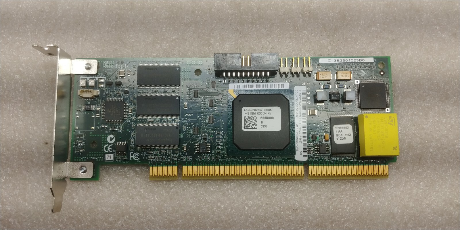 ASR-2020ZCR/64MB Adaptec 2020ZCR PCI-X 133MHz SCSI Ultra320 Zero Slot RAID Card!