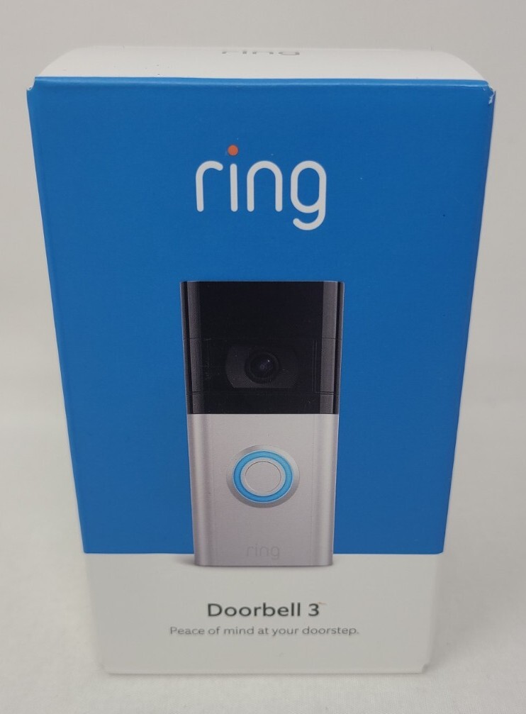 Ring Video Doorbell 3 Wi-Fi 1080p HD Satin Nickel - New-Factory Sealed
