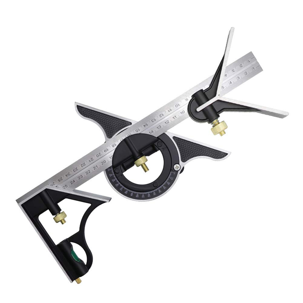 Combination Square 12” Horizontal Square Stainless Steel Multi-Function Carpe...