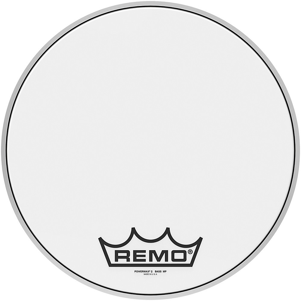 Remo Powermax 2 Ultra White Crimplock Bass Drum Head 16 in.