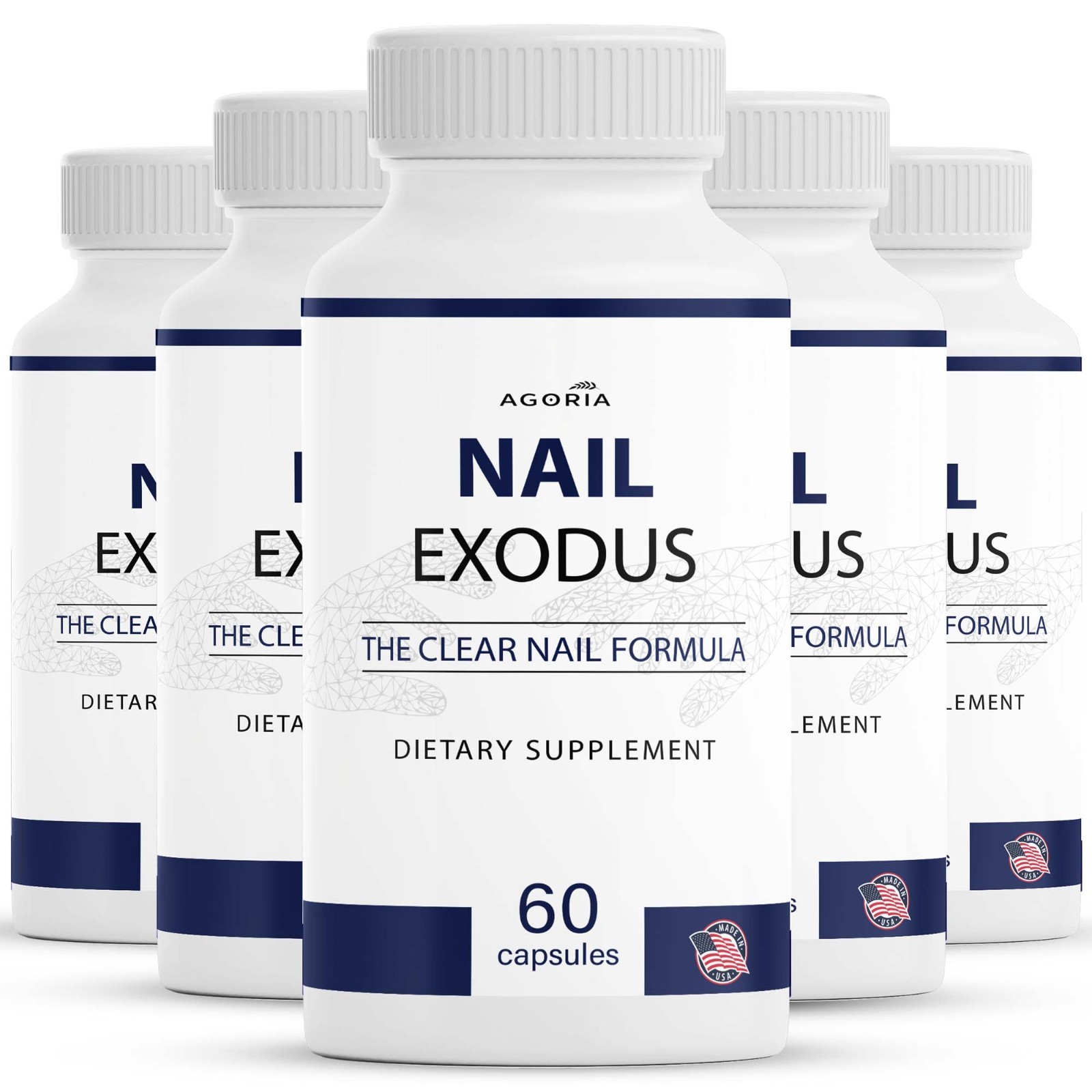 (5 Pack) Nail Exodus Capsules for Healthier Nails - Extreme Clear Nail Formula