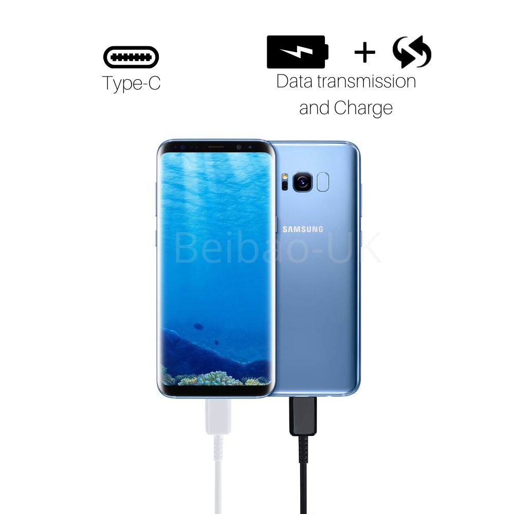 For Samsung Android Fast Wall Charge Power Adapter Type USB-C Charger Cable 4ft