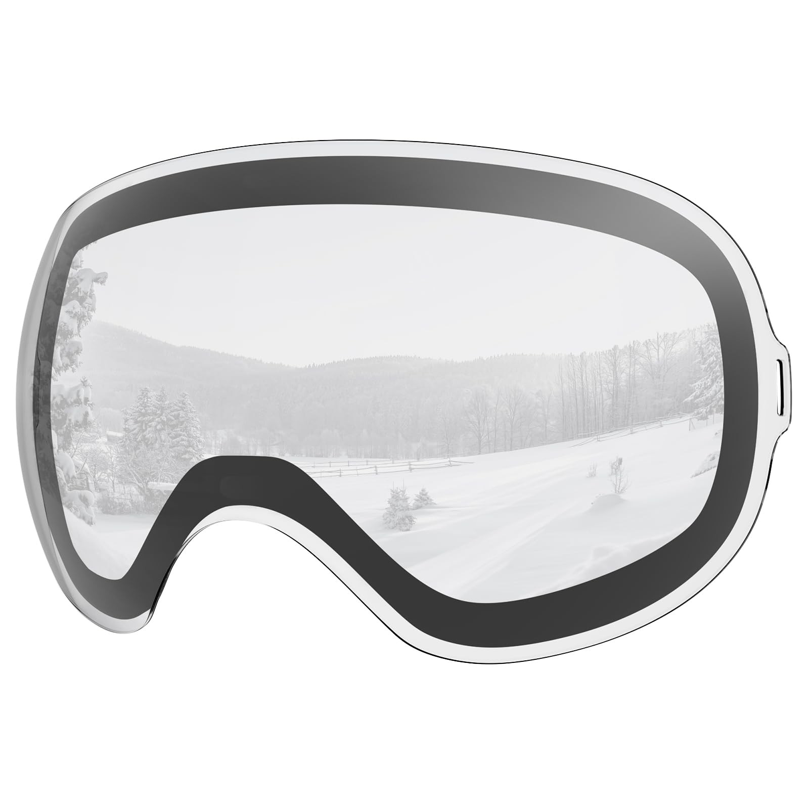 findway Ski Goggles OTG for Women Men Adult Large, Lens Only - Clear Vlt 99%