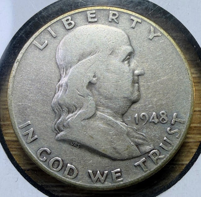 1948-D Franklin Half Dollar - Actual Coin Shown - Free Ship - 90% Silver INV#394