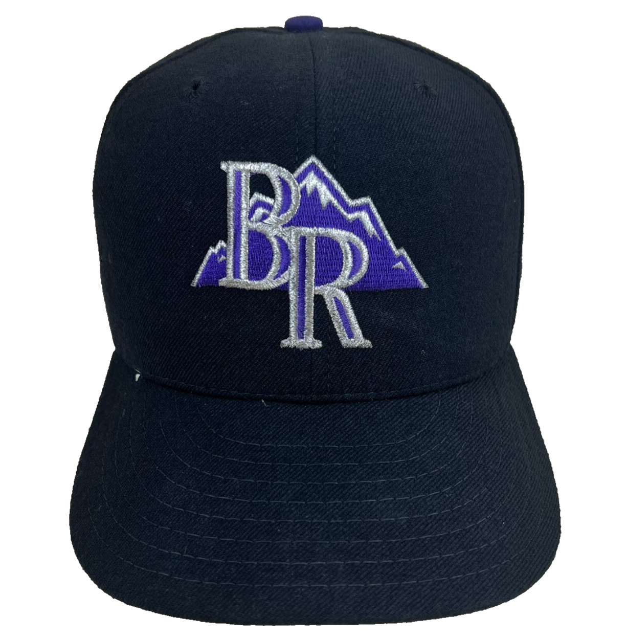 RARE Vintage BEND ROCKIES Cap/Hat Fitted 6 7/8 New Era Pro Model 5950 100% Wool