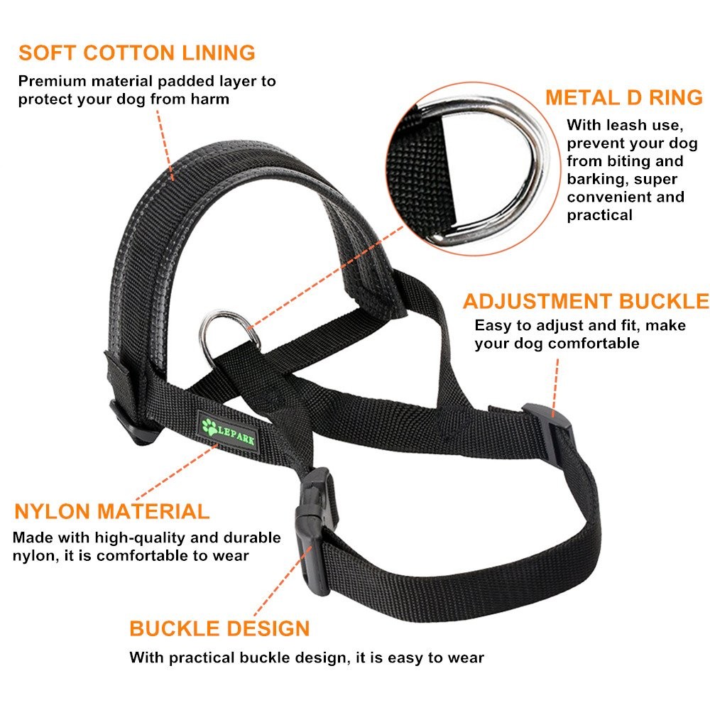 Nylon Dog Muzzle for SmallMediumLarge Dogs Prevent from BitingBarking and Che...