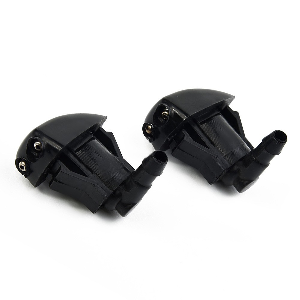 2PCS Washer Nozzle ABS-Plastic Black Front Jet Windscreen Wiper For Mazda 3 5 6