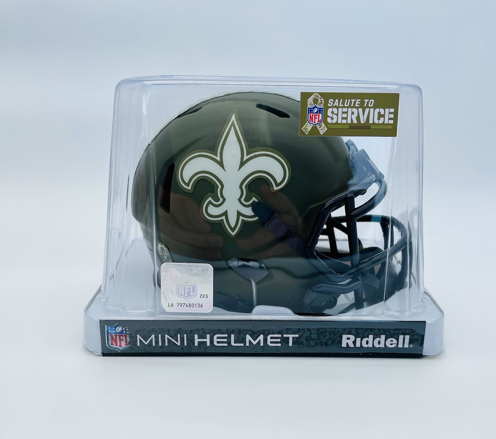 New Orleans Saints  2022 Salute to Service Riddell NFL Mini Helmet