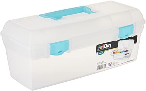 6937AG Essentials Lift-Out Tray Box, Portable Art & Craft Organizer with