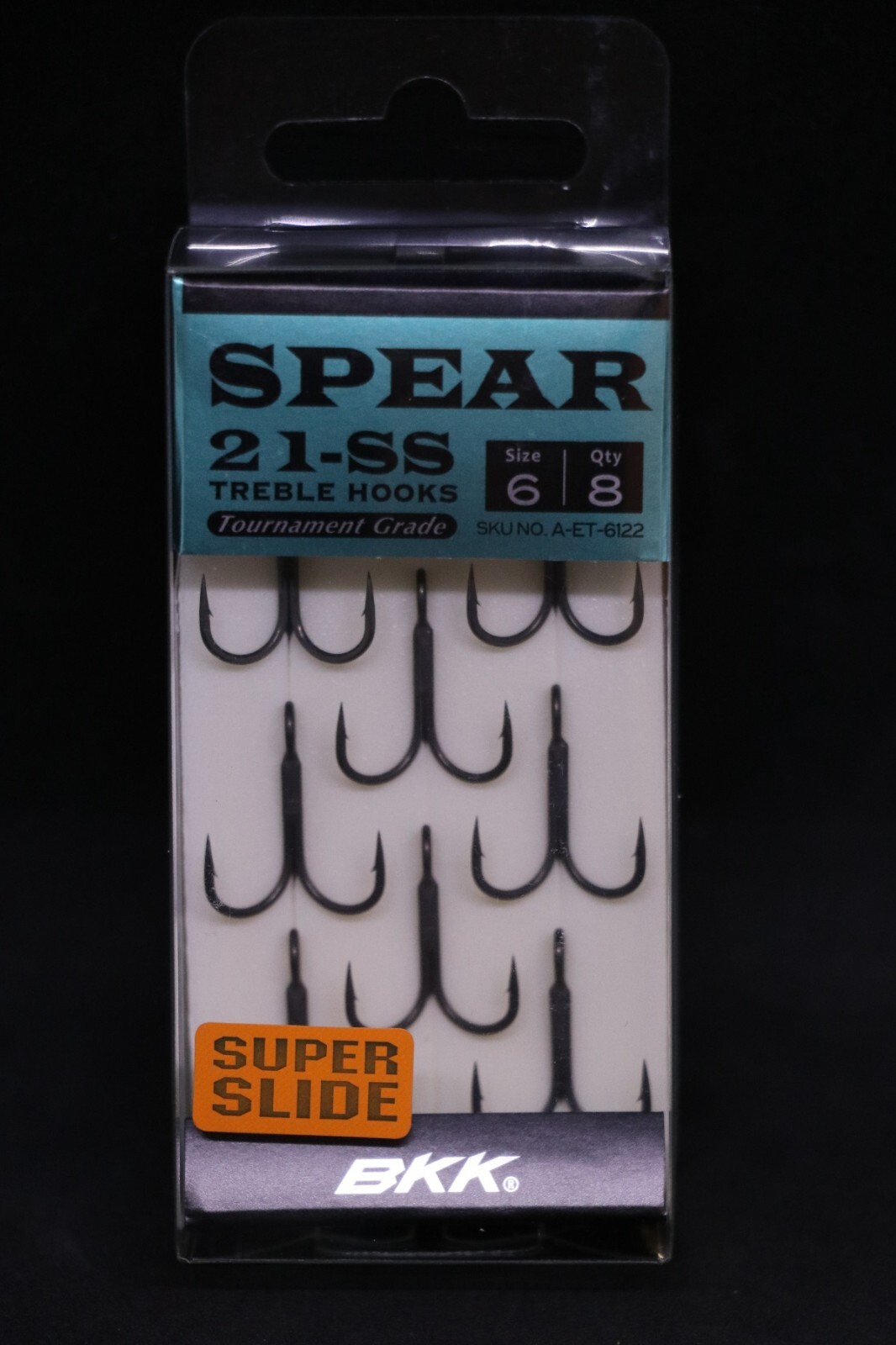BKK Spear-21 SS Treble Hooks - Size 6 - Super Slide Carbon Steel Hook