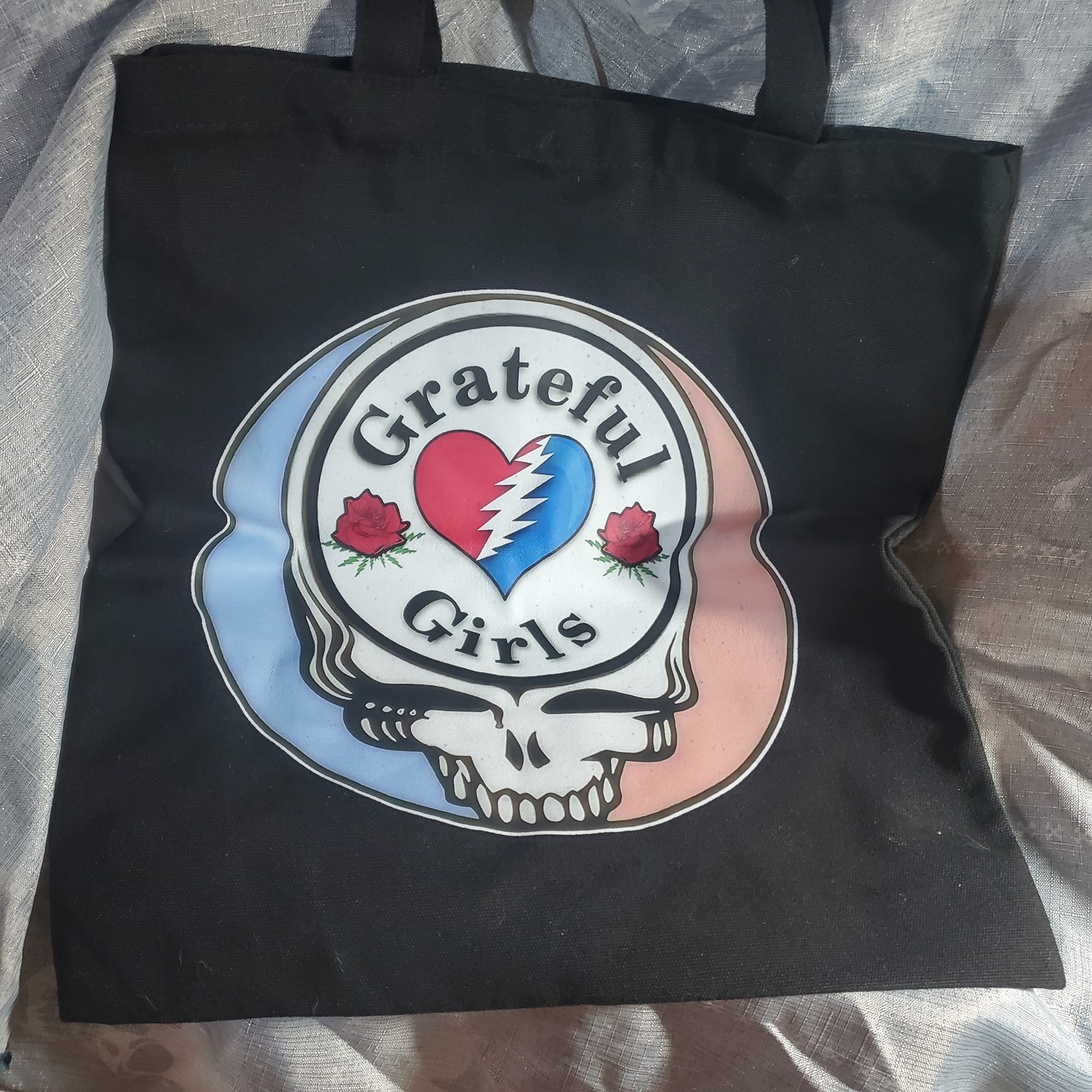 Grateful Girl, Grateful Dead Tote Bag. Unique Design.
