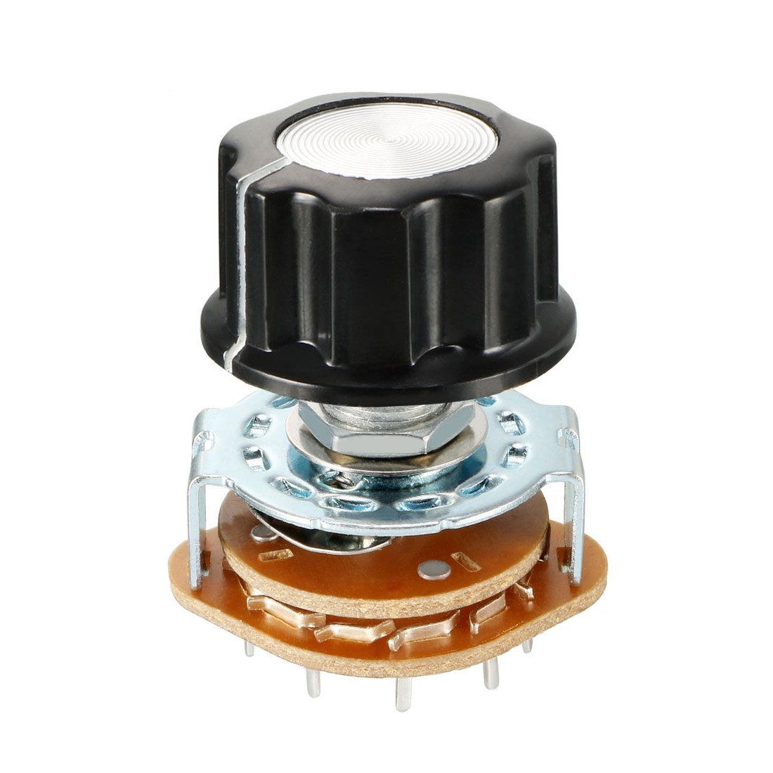 4P3T 4 Pole 3 Throw 1 Deck Band Channel Rotary Switch Selector Plastic Knob