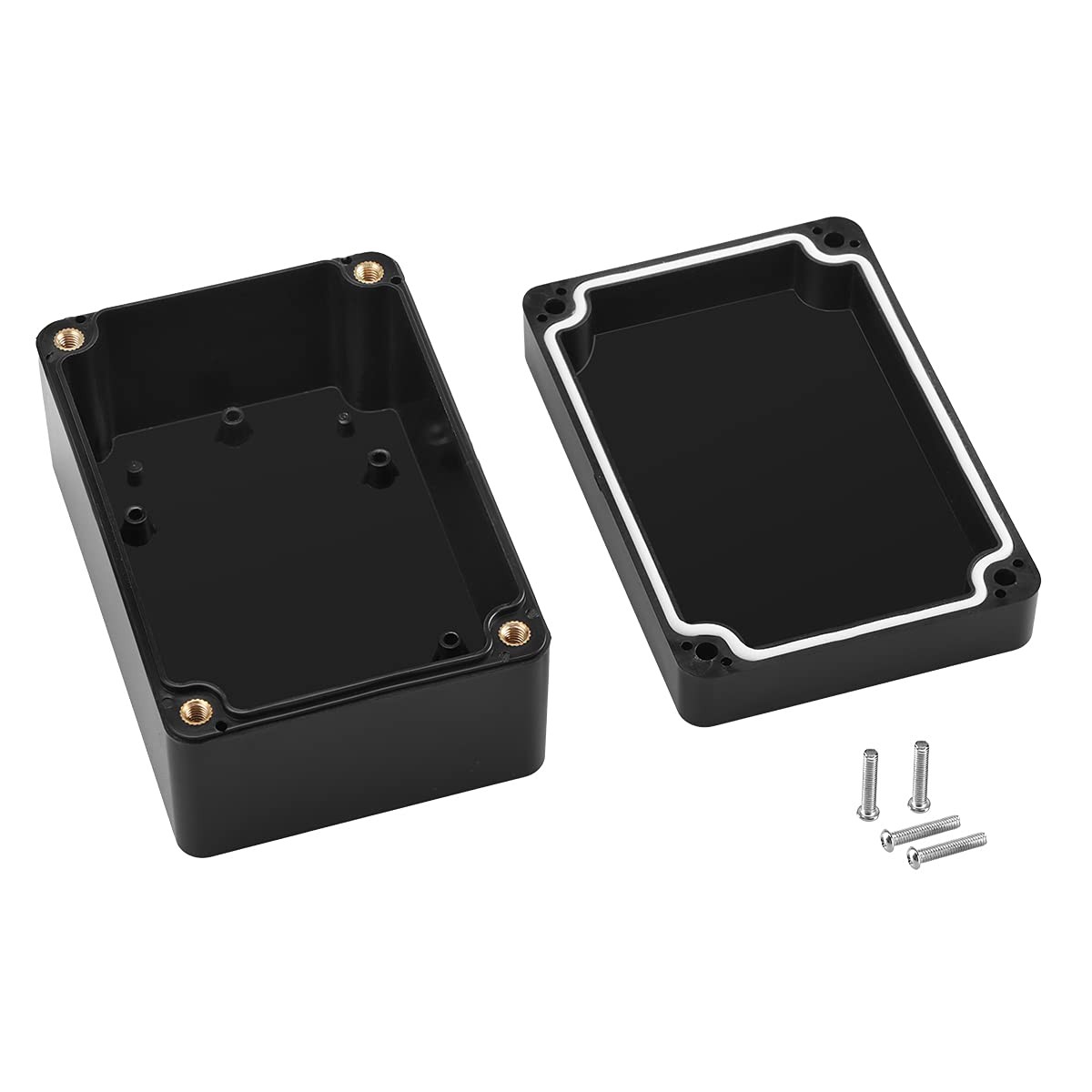 Project Box 2 Pack Waterproof ABS Junction Box Enclosure IP65 Black