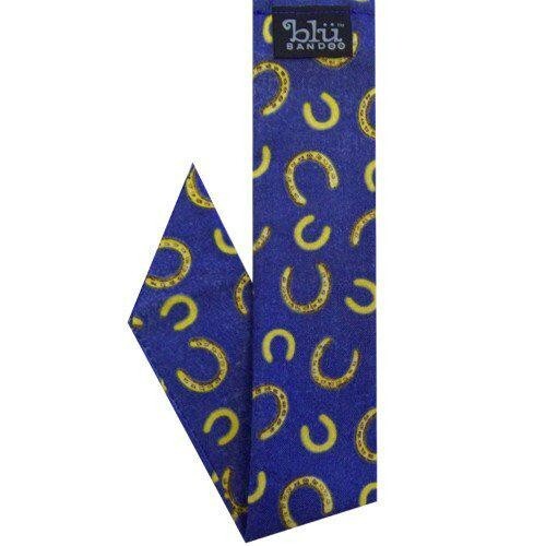 Blubandoo Cool Tie Scarf  with Water Activated Crystals - Golden Horseshoe