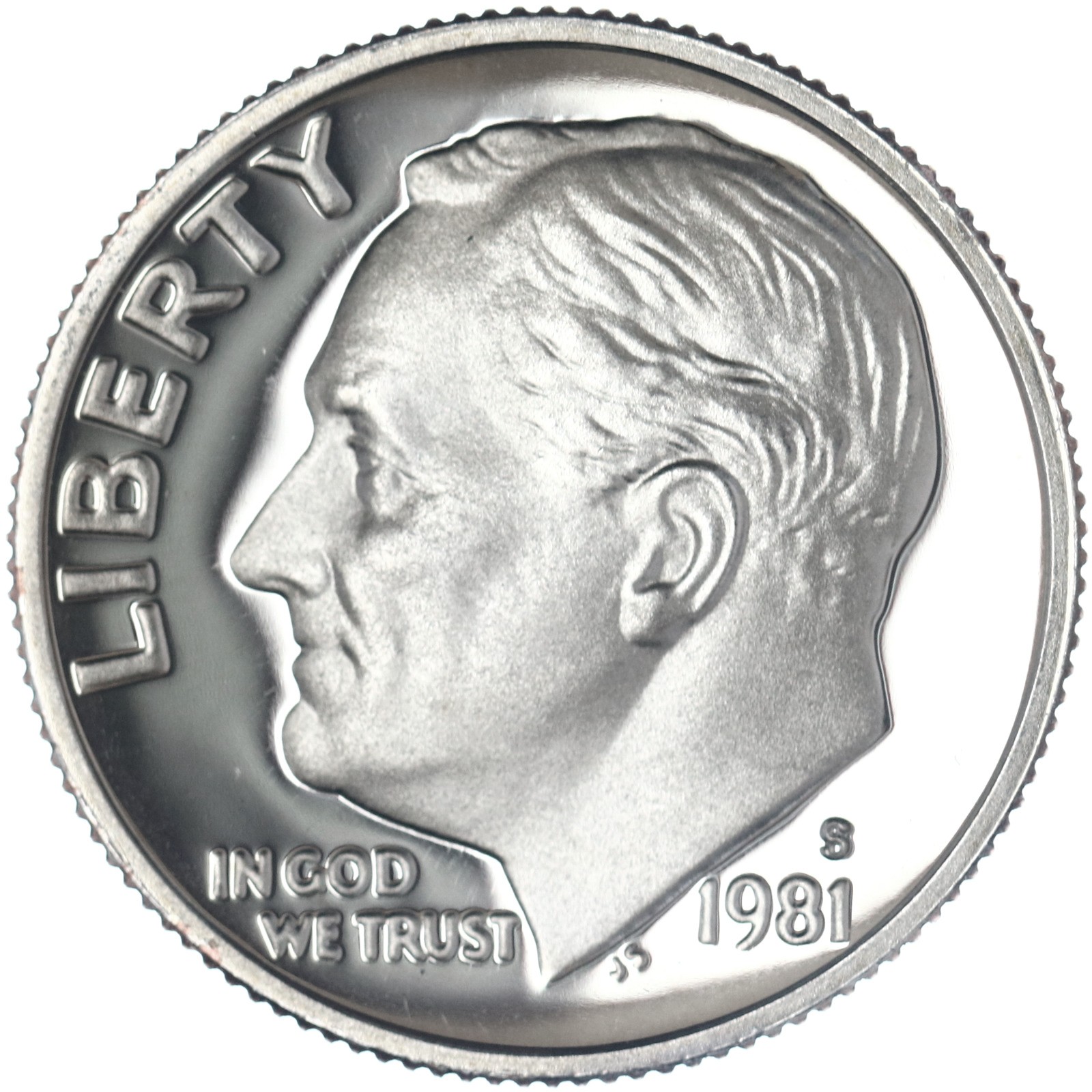 1981 S Roosevelt Dime Type 1 / First S Gem DCam Proof CN-Clad