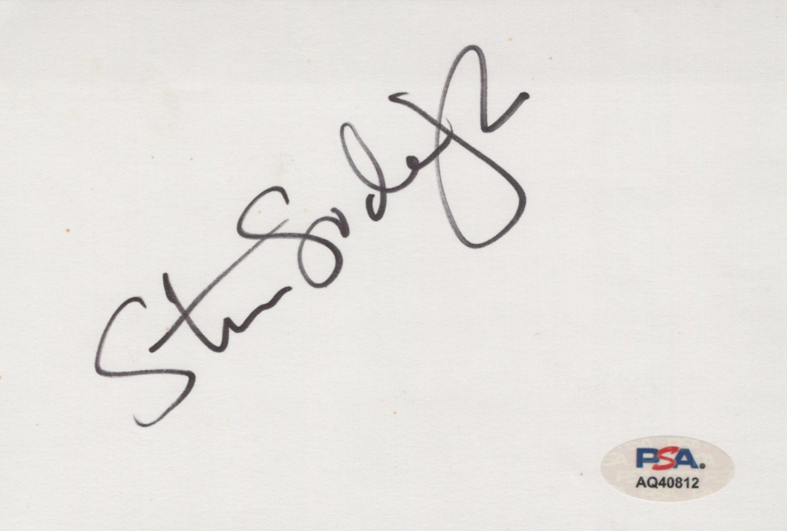 Steven Soderbergh signed 4x6 index card PSA