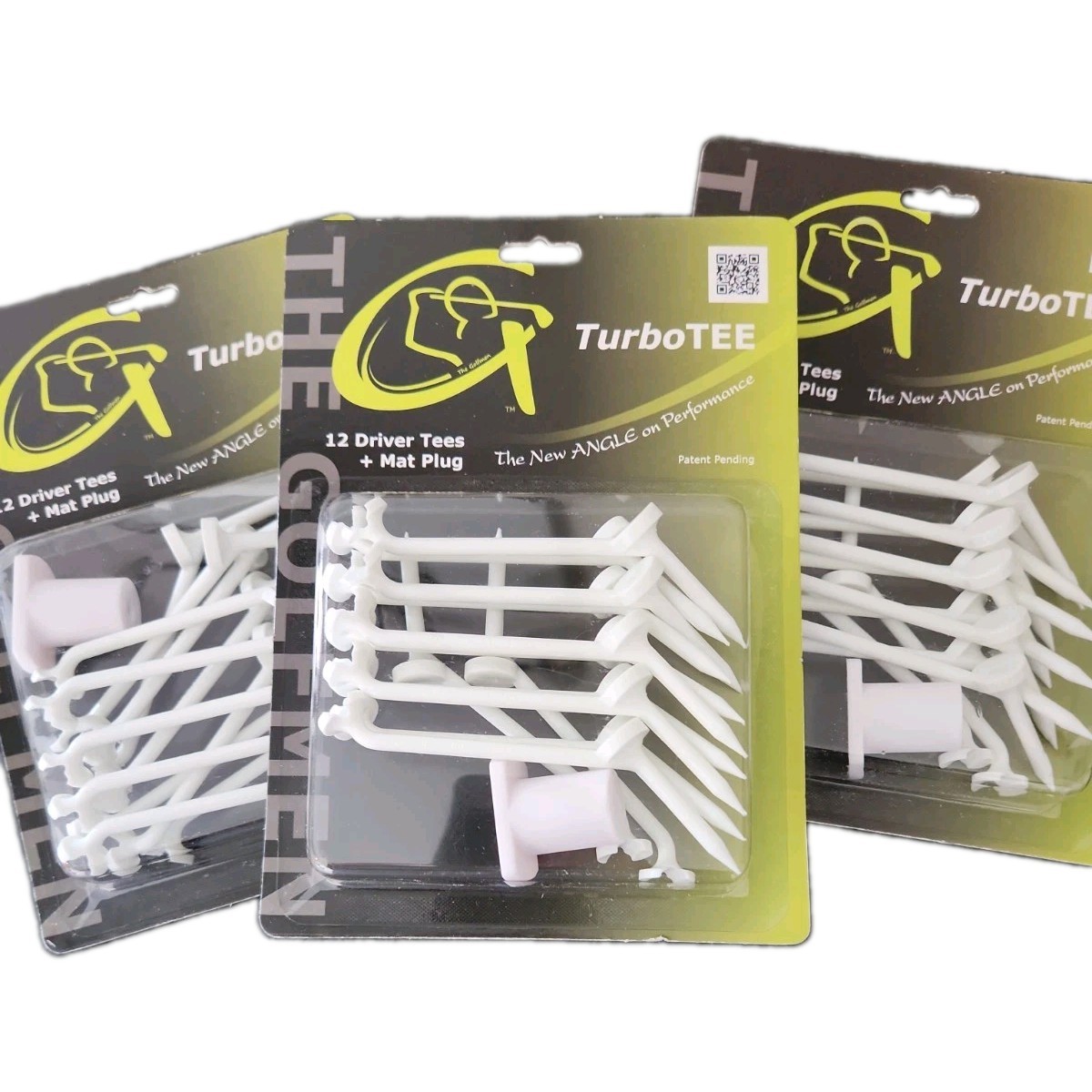 3pk Golfmen TurboTEE Driver Tees Reduce Resistance Greater Ball Speed Golf Tees