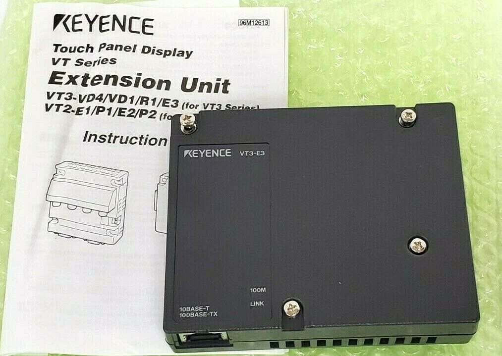 NIB KEYENCE VT3-E3 TOUCH PANEL DISPLAY ETHERNET EXTENSION UNIT 5VDC 200mA VT3E3