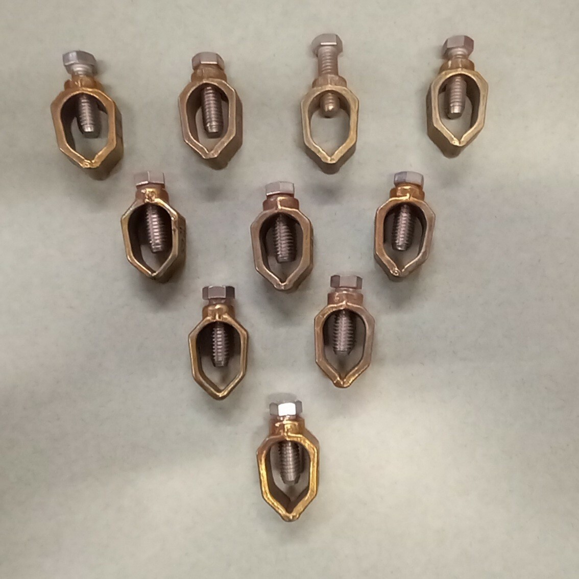 Copper Ground Rod Clamp, (5/8 In) Lot Of 10