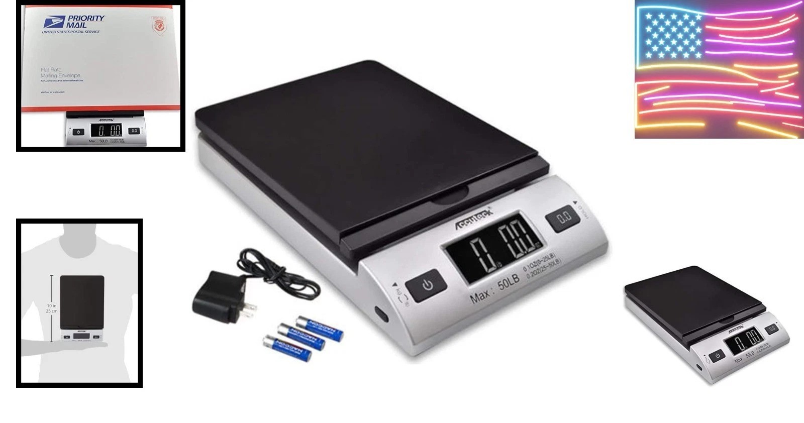 8250 High Accuracy Digital Shipping Scale and Postal Scale, 0.1oz Precision, ..,