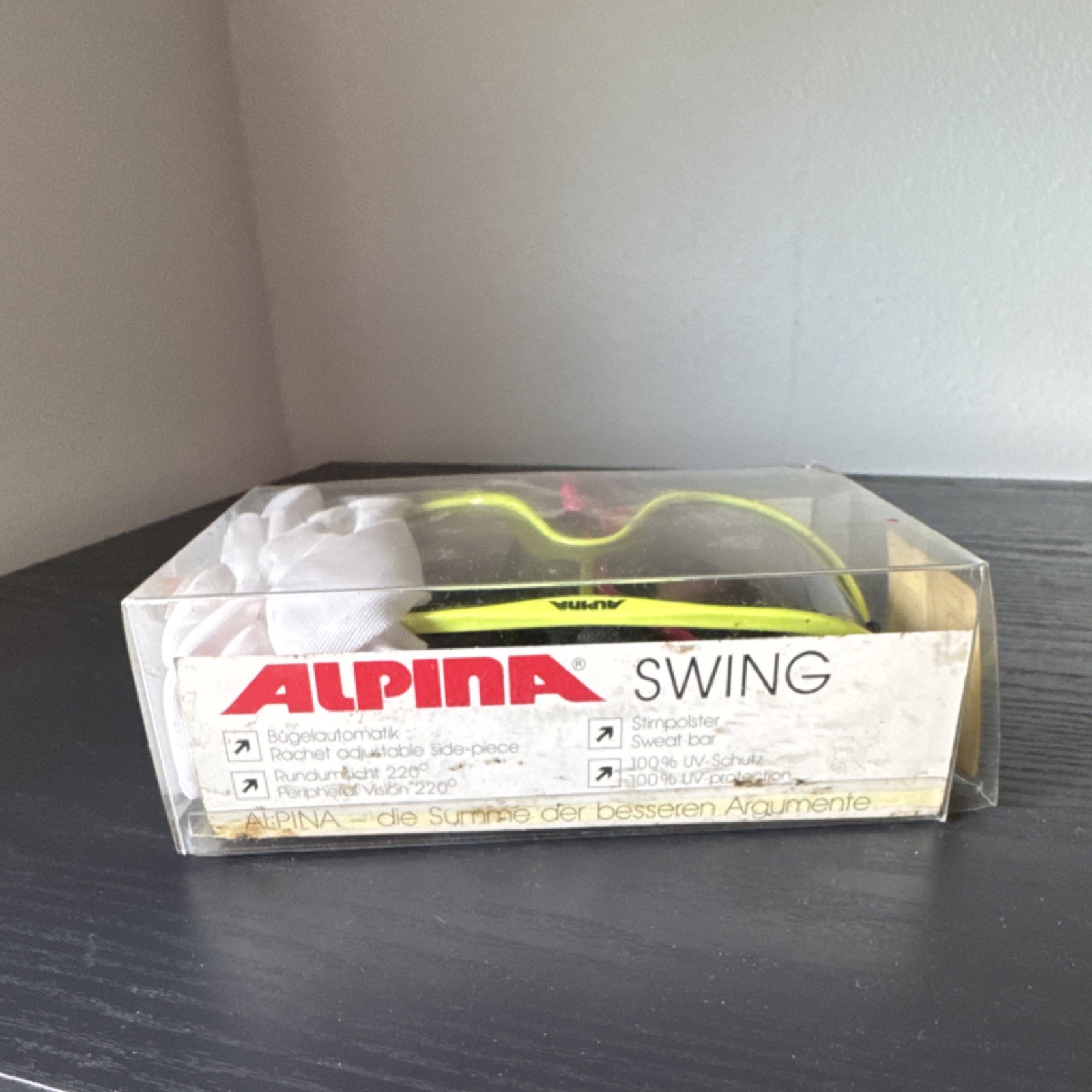 Alpina Swing Sunglasses Yellow Frame, Sweat Bar, 100% UV Protection