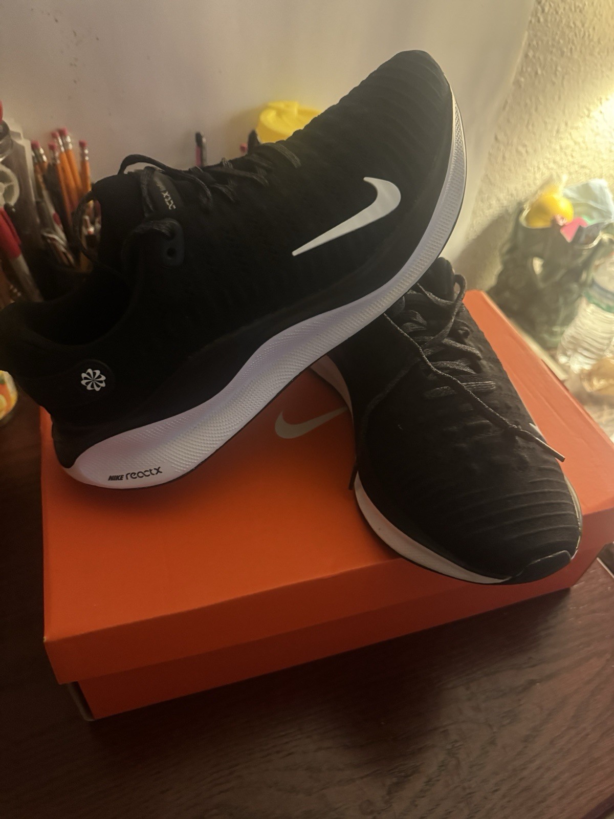 Nike ReactX Infinity Run 4 W Black/White 4E Wide Men's Running Shoes US 10.5