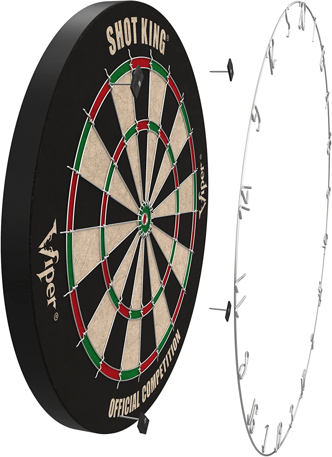 by GLD Products Shot King Regulation Bristle Steel Tip Dartboard Set with Bullse