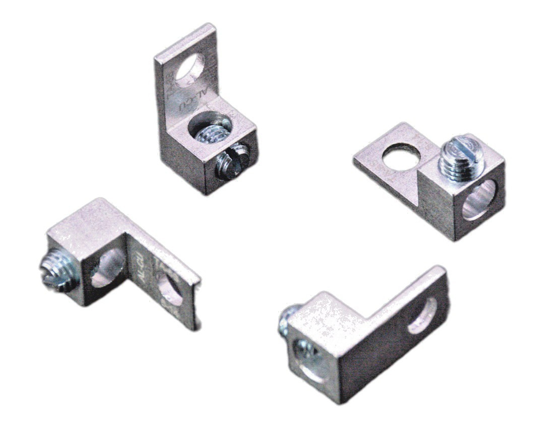 14-2 AWG Mechanical Grounding Lug Terminal Block Panel Mount Tin Plated Alum