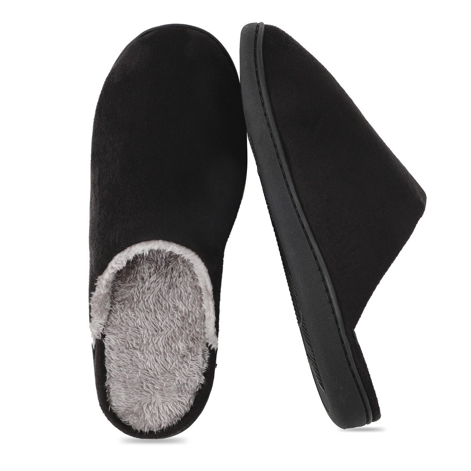 Men's Memory Foam Slippers Winter Warm Indoor Shoes Ultralight Bedroom Slippers